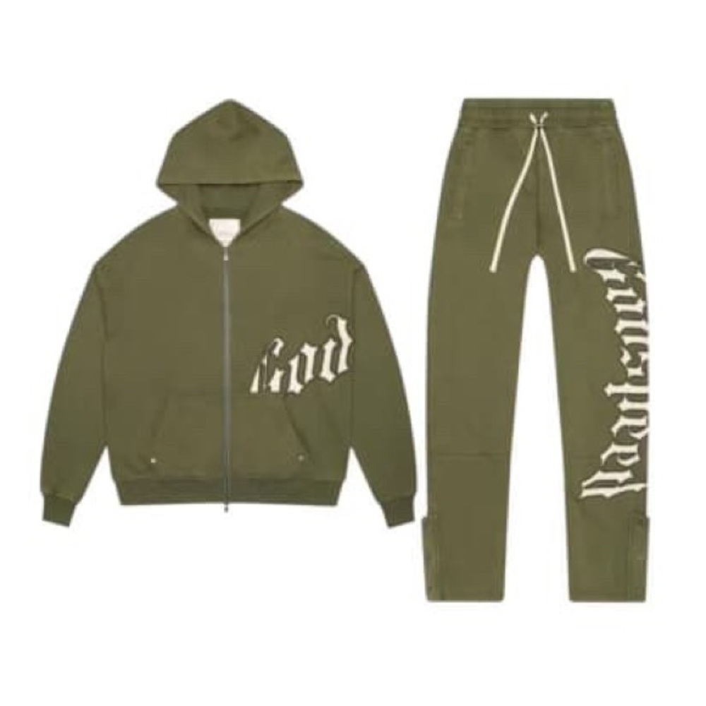 Olive Green Godspeed Hoodie Set